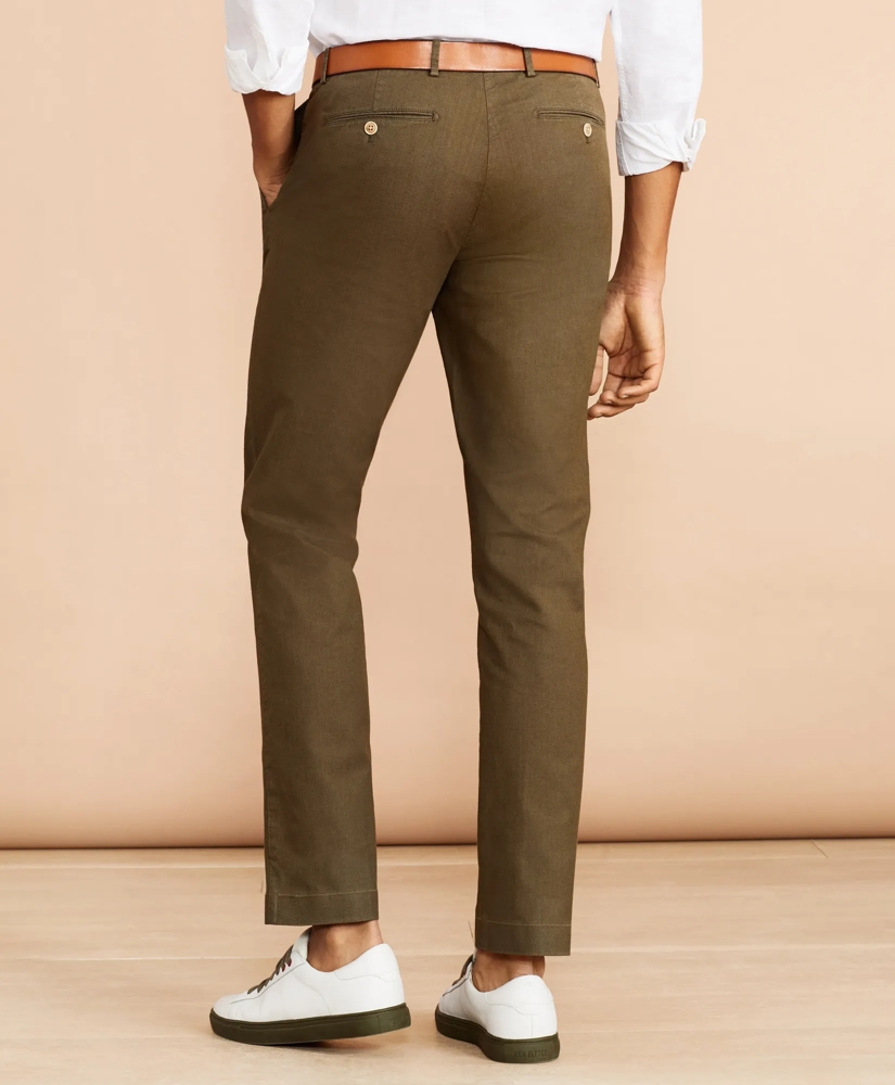 Slim Garment-Dyed Cotton-Linen Stretch Chinos, image 3