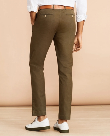 Slim Garment-Dyed Cotton-Linen Stretch Chinos, image 3