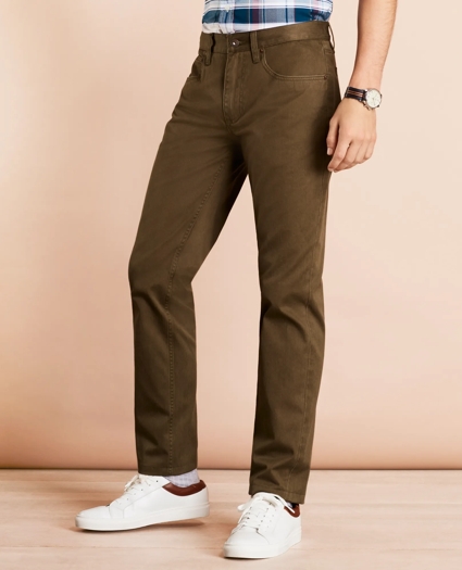 Herringbone Five-Pocket Pants, image 1