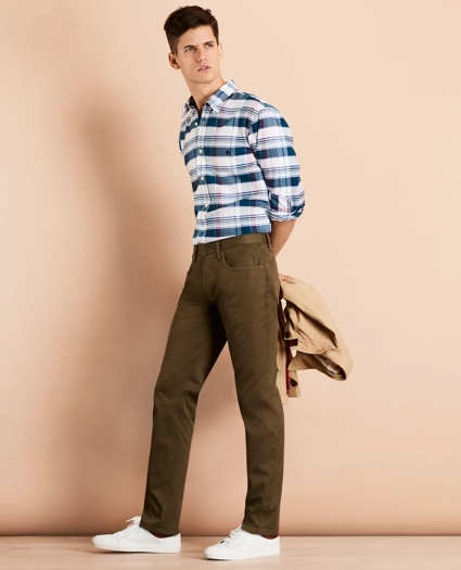 Herringbone Five-Pocket Pants, image 3