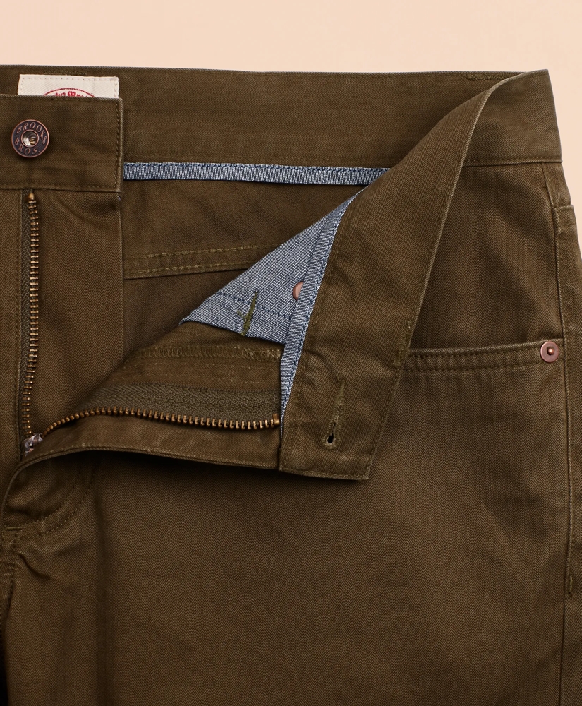 Herringbone Five-Pocket Pants, image 4