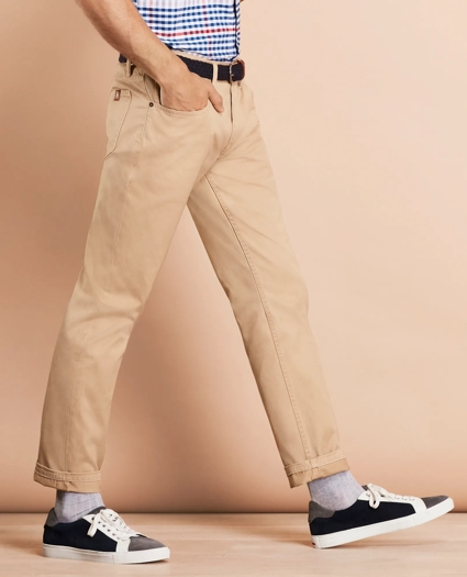 Herringbone Five-Pocket Pants, image 1