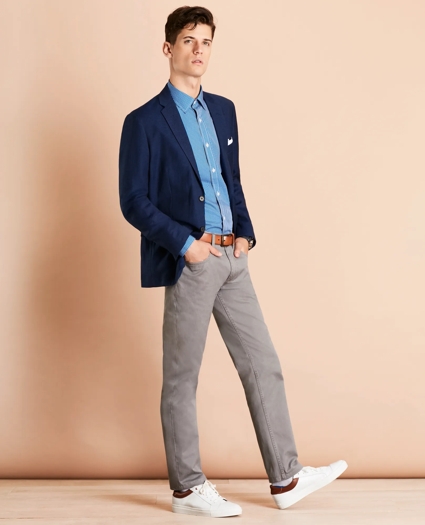 Herringbone Five-Pocket Pants, image 2