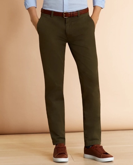 Garment-Dyed Stretch Chinos, image 1