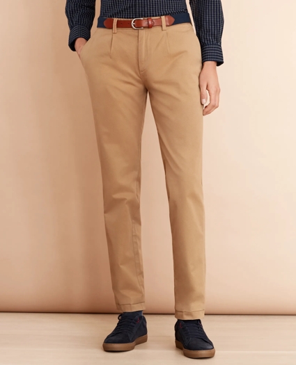 Pleat-Front Twill Chinos, image 1