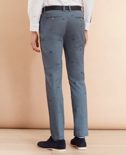 Bicycle-Print Cotton Twill Chinos, image 3
