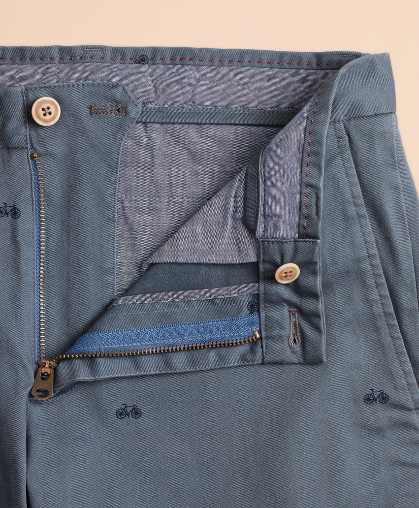 Bicycle-Print Cotton Twill Chinos, image 4