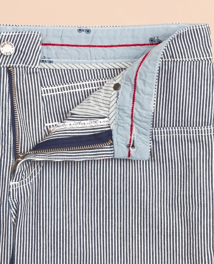Striped Indigo Lightweight Jeans, image 4
