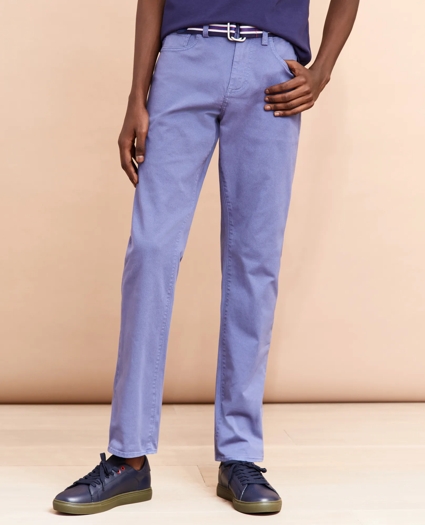 Five-Pocket Stretch Denim Pants, image 1