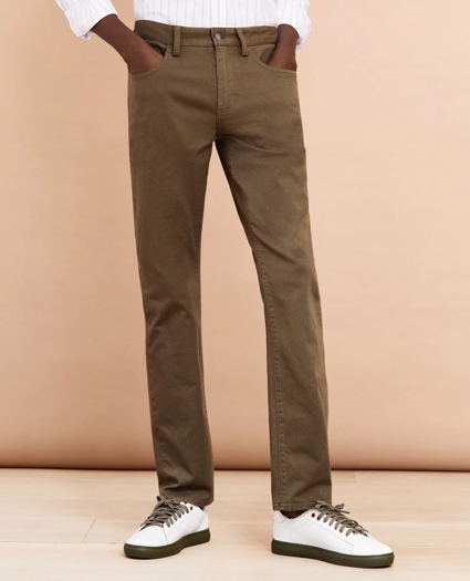 Five-Pocket Stretch Denim Pants, image 1