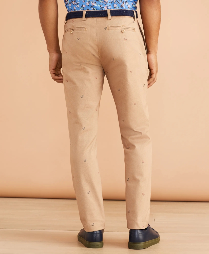 Paper-Plane-Print Stretch Chinos, image 3