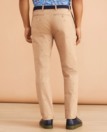 Paper-Plane-Print Stretch Chinos, image 3
