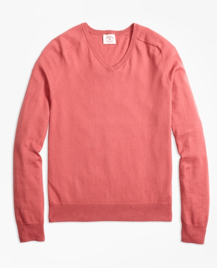 Cotton-Cashmere V-Neck Sweater, image 1