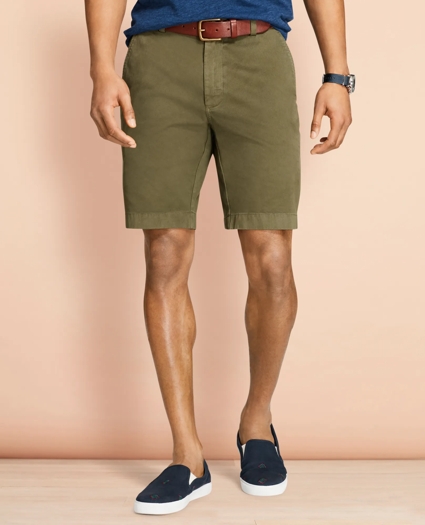 Stretch Cotton Twill Shorts, image 1
