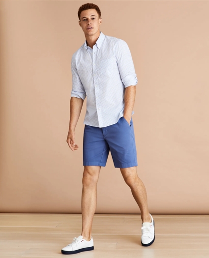 Garment-Dyed 9" Stretch Chino Shorts, image 2