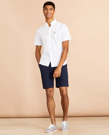 Cotton-Linen 9" Chino Shorts, image 2