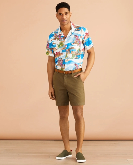 Cotton-Linen 7" Chino Shorts, image 2