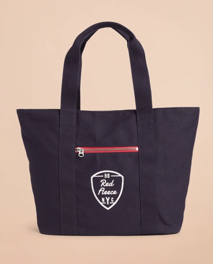 Red Fleece NYC Canvas Tote Bag, image 1