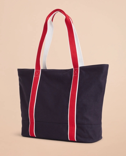 Red Fleece NYC Large Canvas Tote Bag, image 2