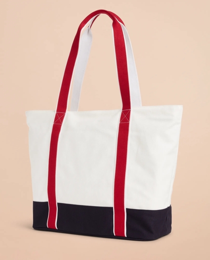 Red Fleece NYC Large Canvas Tote Bag, image 2