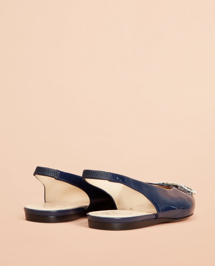 Patent Leather Point-Toe Sling-Back Flats, image 2
