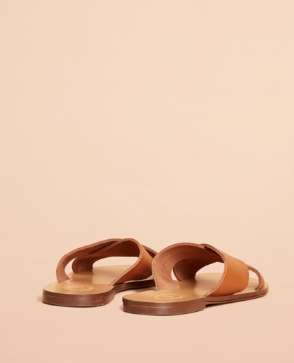 Leather Slide Sandals, image 2