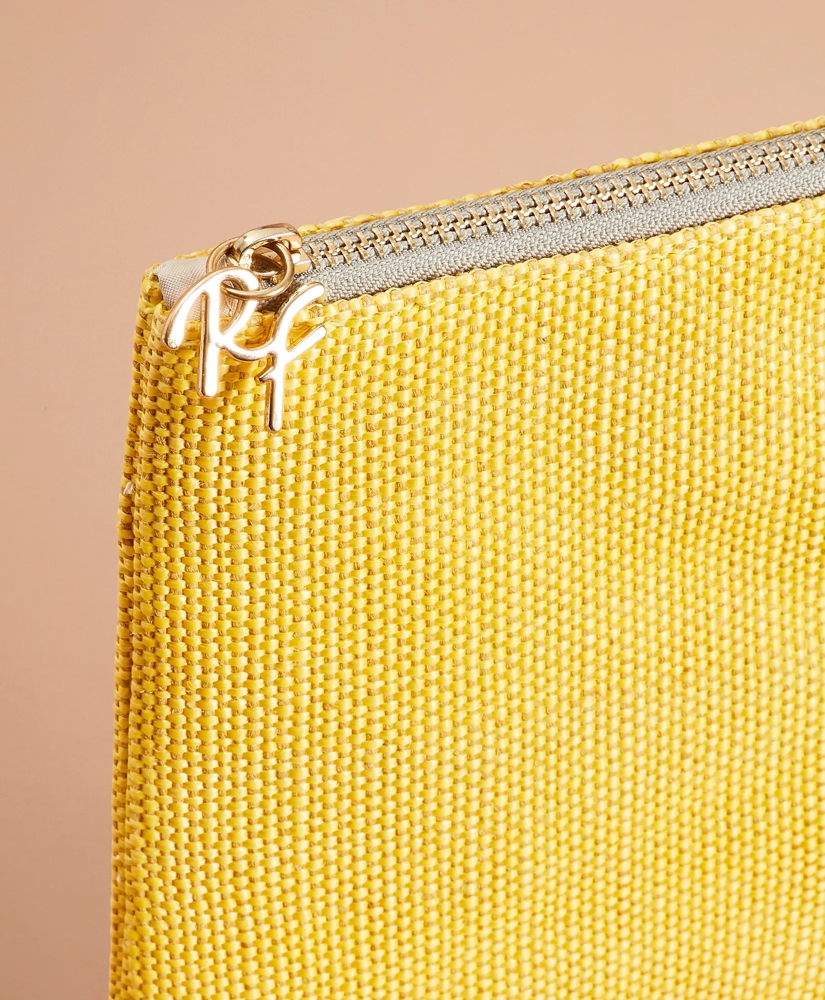 Seahorse-Embroidered Canvas Clutch, image 3