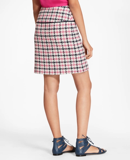 Checked Cotton-Blend Boucle Skirt, image 3