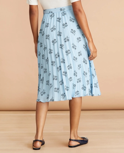 Floral-Print Pleated Skirt, image 3