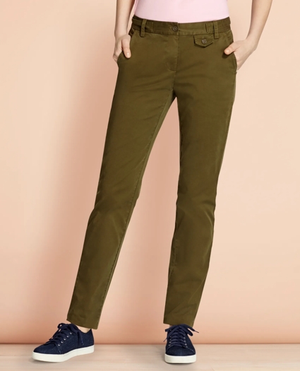 Stretch-Cotton Twill Pants, image 1