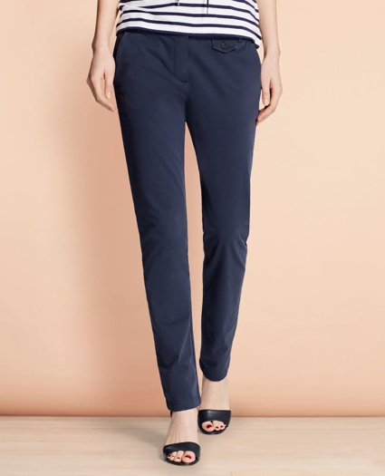 Stretch-Cotton Twill Pants, image 1