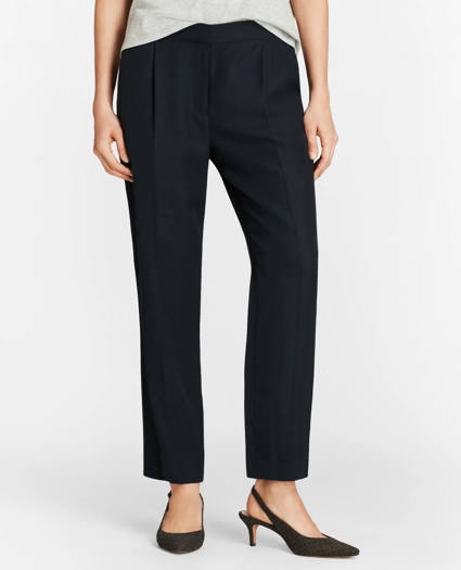 Pleat-Front Straight-Leg Trousers, image 1