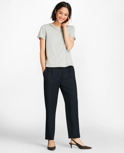 Pleat-Front Straight-Leg Trousers, image 2