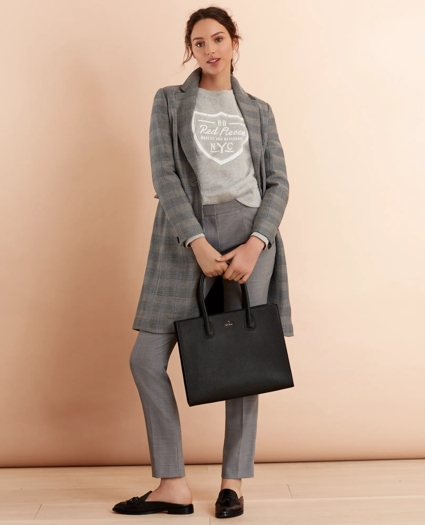 Wool-Blend Hopsack Pleated Pants, image 2