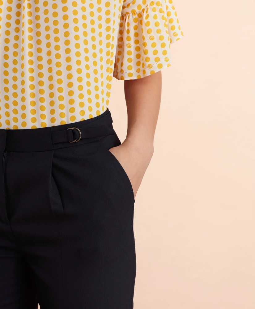 Wool-Blend Hopsack Pleated Pants, image 4