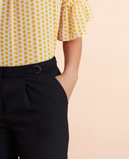 Wool-Blend Hopsack Pleated Pants, image 4