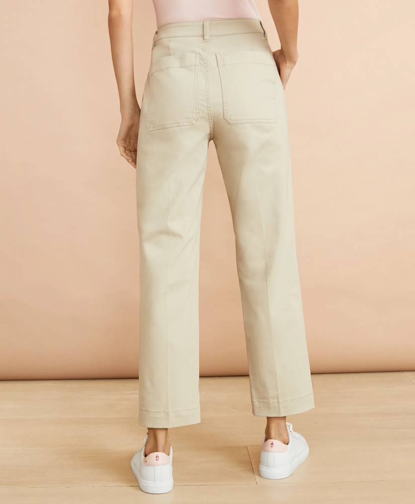 Stretch Cotton Twill Ankle Pants, image 3