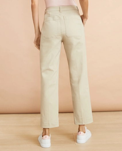 Stretch Cotton Twill Ankle Pants, image 3