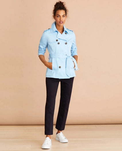 Stretch Cotton Twill Ankle Pants, image 2