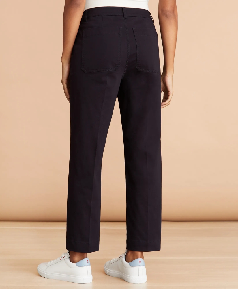 Stretch Cotton Twill Ankle Pants, image 3
