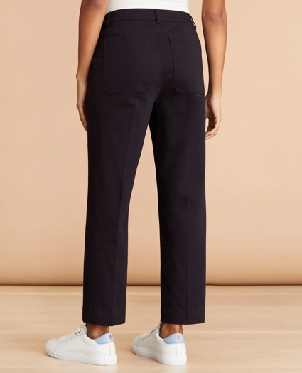 Stretch Cotton Twill Ankle Pants, image 3