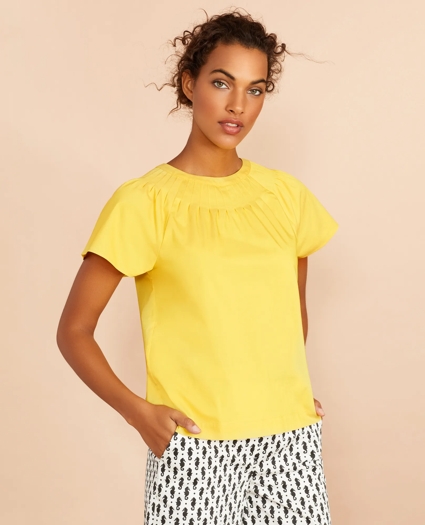 Pleated Poplin Blouse, image 3