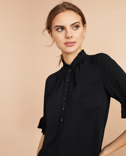Crepe Ruffled Blouse, image 1
