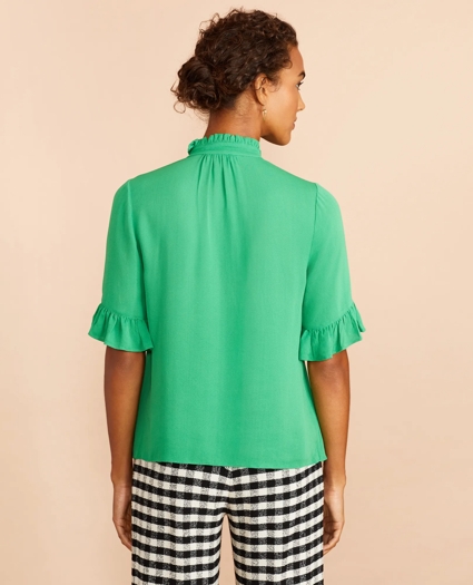 Crepe Ruffled Blouse, image 4