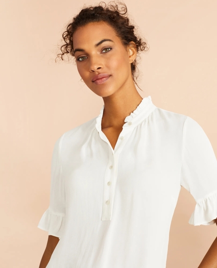 Crepe Ruffled Blouse, image 1
