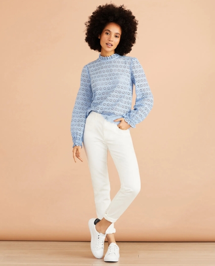 Cotton Eyelet Blouse, image 2