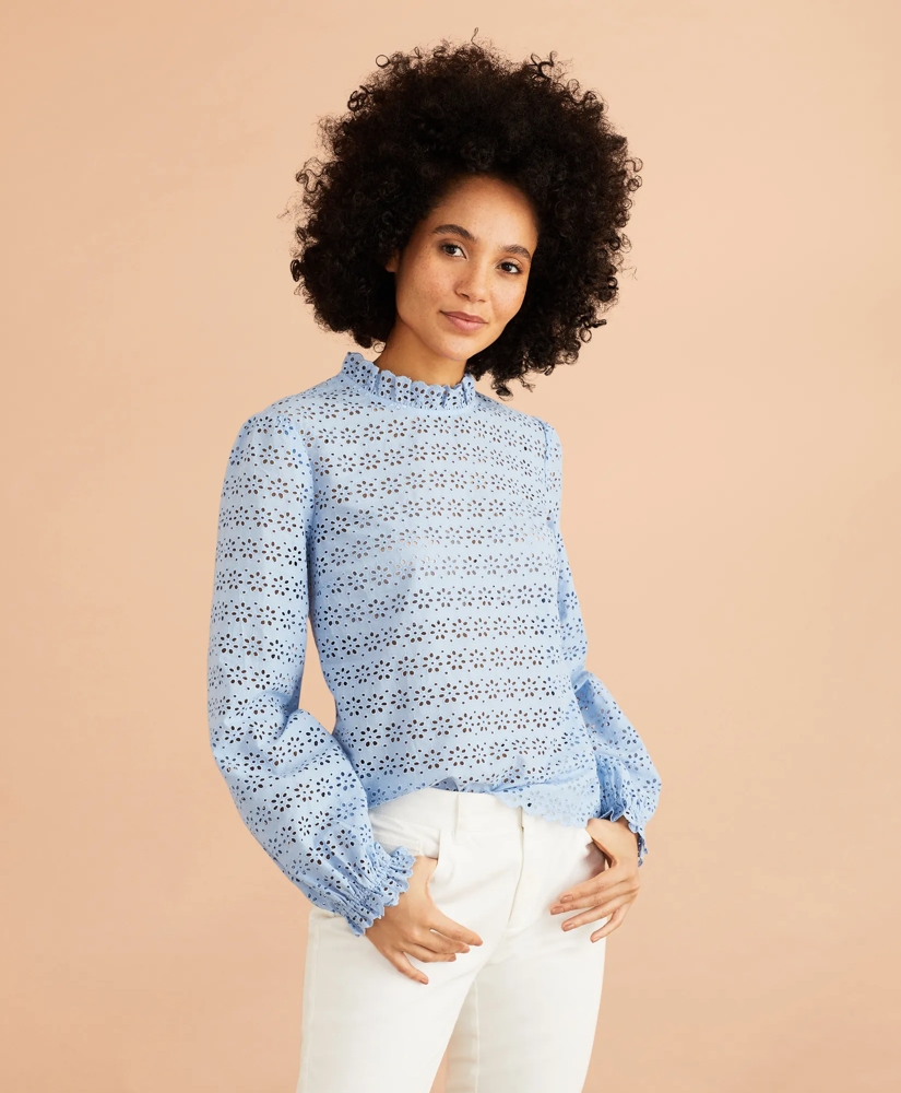 Cotton Eyelet Blouse, image 3