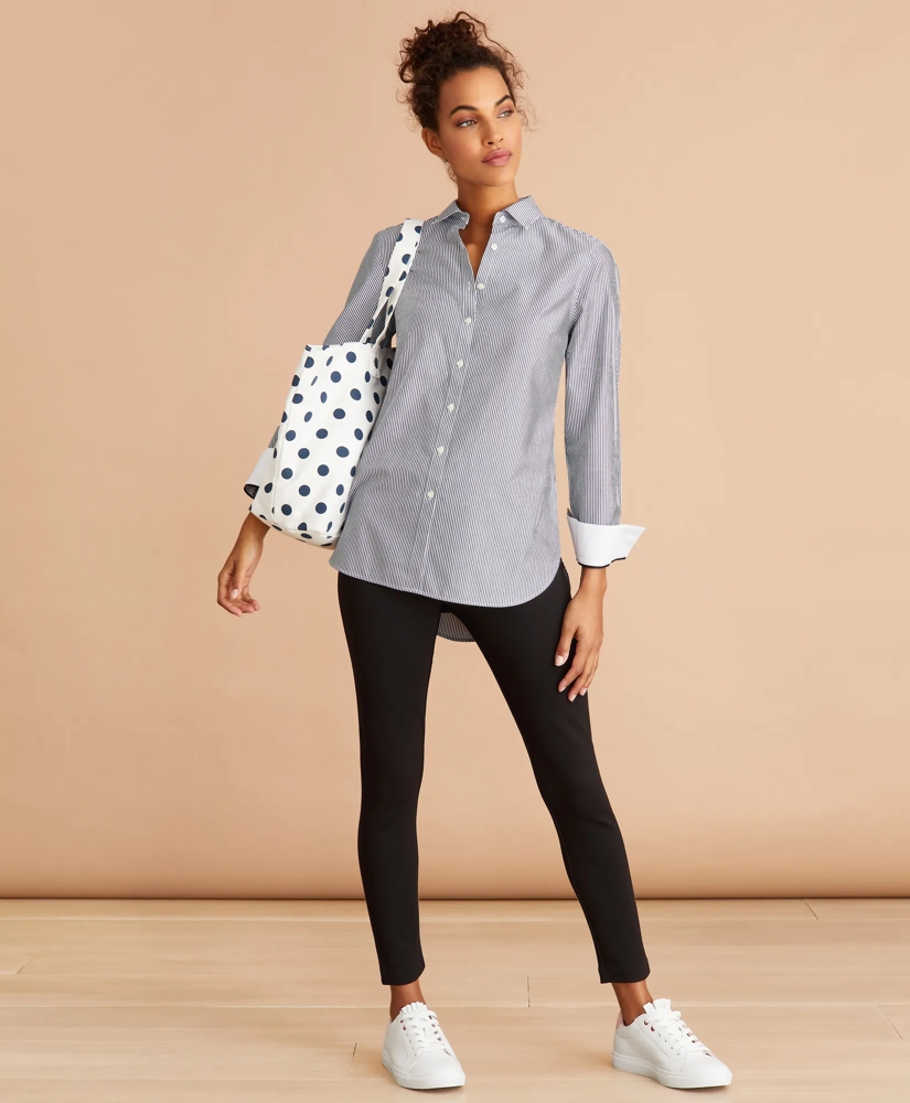 Non-Iron Striped Cotton Broadcloth Tunic, image 2