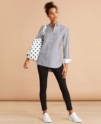 Non-Iron Striped Cotton Broadcloth Tunic, image 2