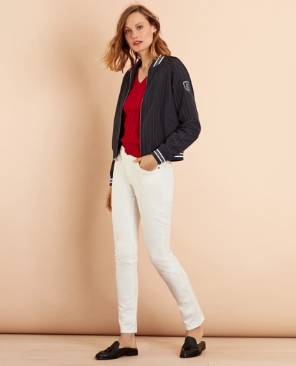 Pinstripe Bomber Jacket, image 3